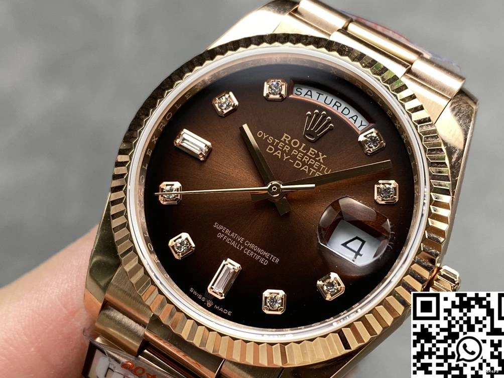 v5 M128235-0037 Tungsten Date Steel Chocalate 36mm Factory Rolex QF Dial Day 0306